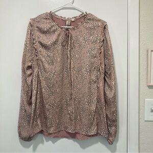 Dolan by Anthropology Women’s Pink Leopard Print Top